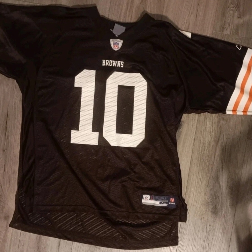 Cleveland Browns #10 Brady Quinn Nfl Authentic Jersey. Reebok Mens XL (54)